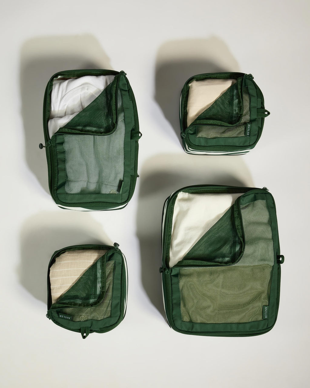Stripe Packing Cubes in Green - Set of 4 - Summer Capsule
