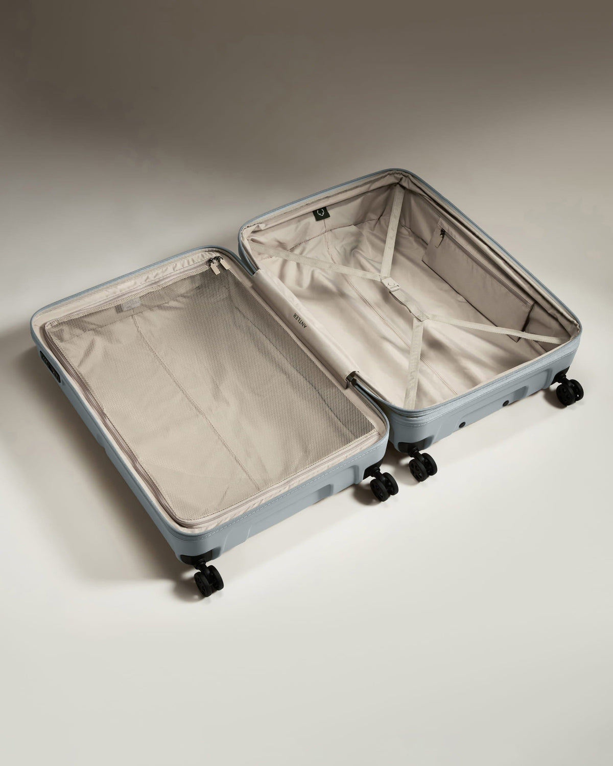 Large Suitcase in Salt Blue - Single Stripe
