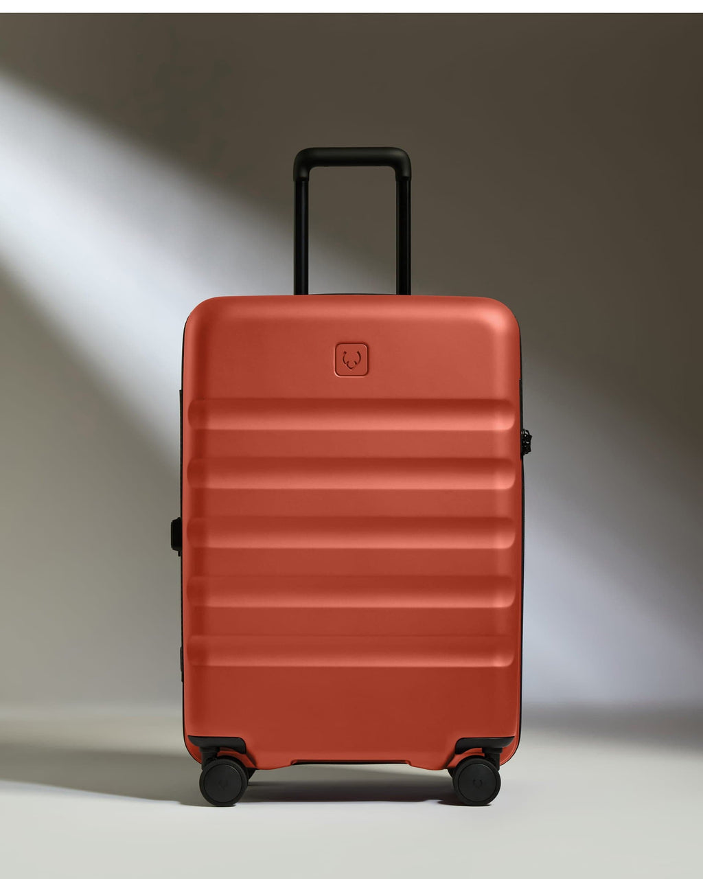 Medium Suitcase in Buckthorn Red - Icon Stripe