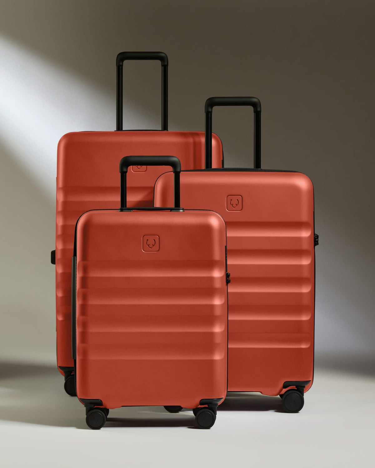 Suitcase Set in Buckthorn Red - Icon Stripe