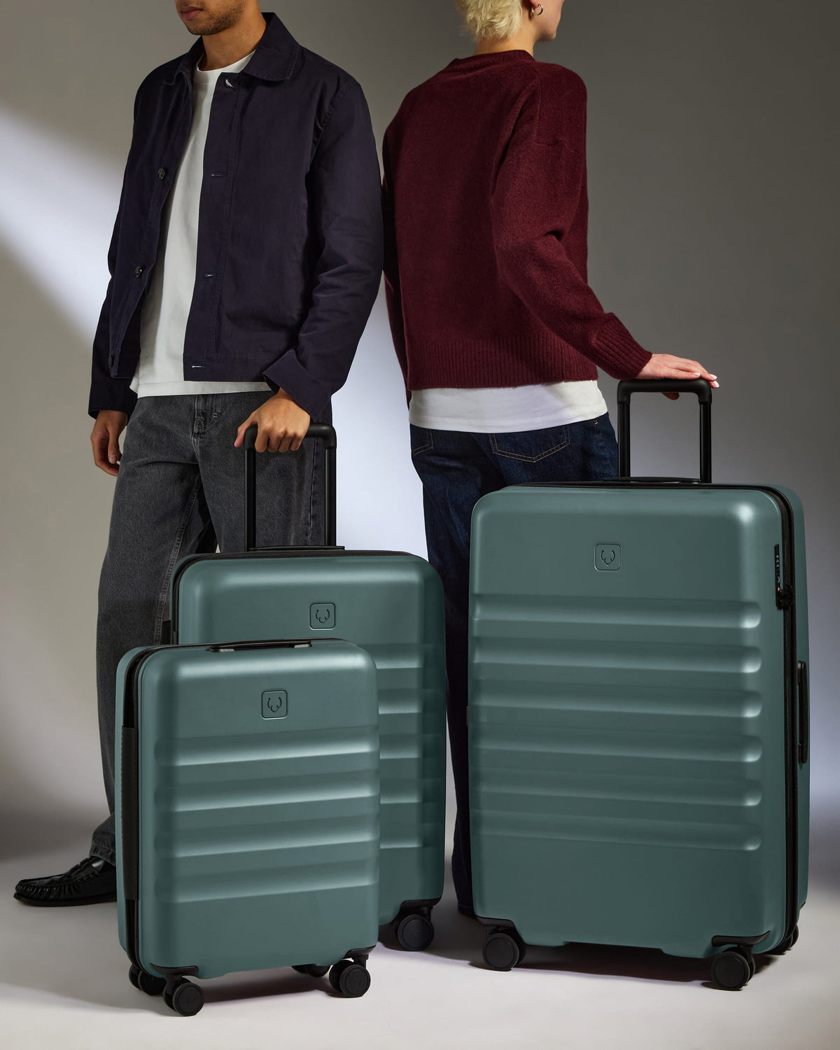 Suitcase Set in Glade Blue - Icon Stripe
