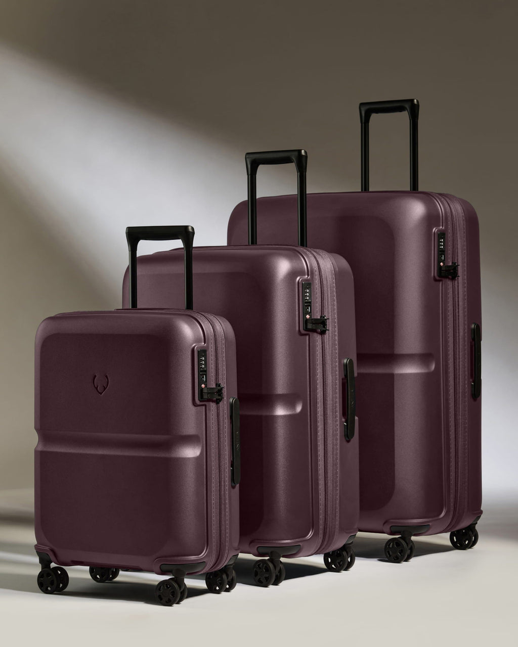 Suitcase Set in Lagoon Purple - Single Stripe